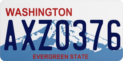 WA license plate AXZ0376