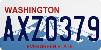 WA license plate AXZ0379