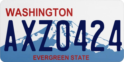 WA license plate AXZ0424