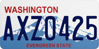 WA license plate AXZ0425