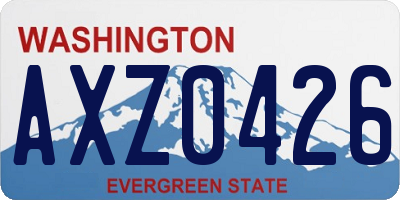 WA license plate AXZ0426