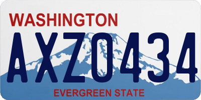 WA license plate AXZ0434