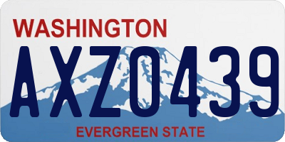 WA license plate AXZ0439