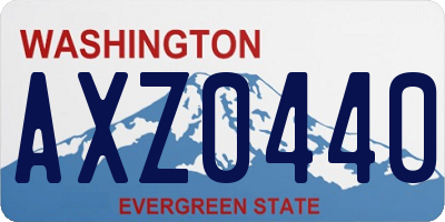WA license plate AXZ0440
