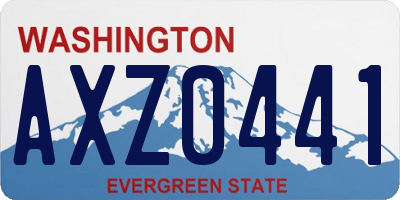 WA license plate AXZ0441