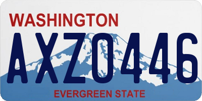 WA license plate AXZ0446