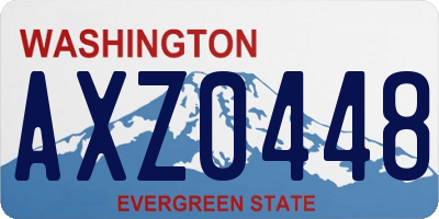WA license plate AXZ0448