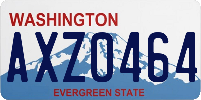WA license plate AXZ0464