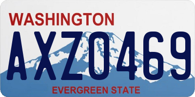 WA license plate AXZ0469