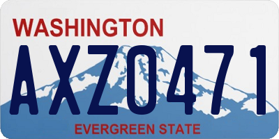 WA license plate AXZ0471