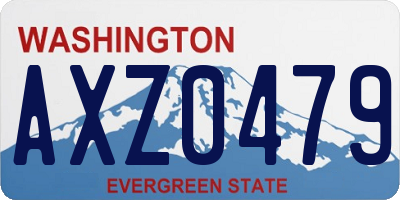 WA license plate AXZ0479