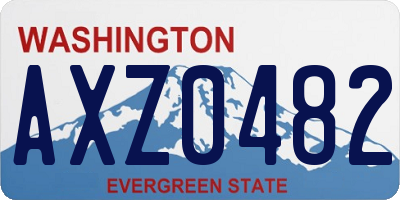 WA license plate AXZ0482