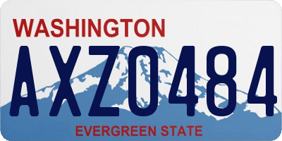 WA license plate AXZ0484