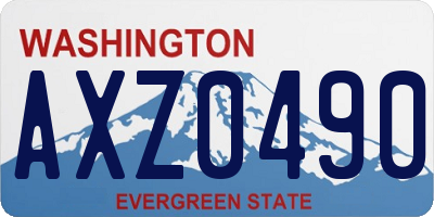 WA license plate AXZ0490