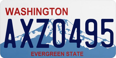 WA license plate AXZ0495