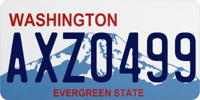 WA license plate AXZ0499