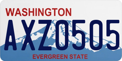 WA license plate AXZ0505