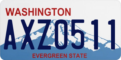 WA license plate AXZ0511