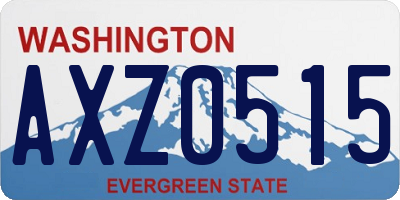 WA license plate AXZ0515
