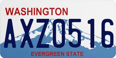 WA license plate AXZ0516