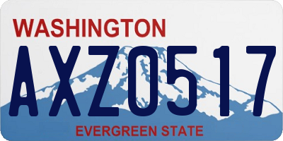WA license plate AXZ0517