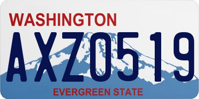 WA license plate AXZ0519