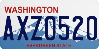 WA license plate AXZ0520
