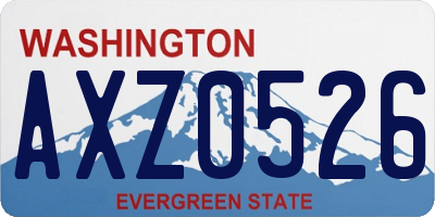 WA license plate AXZ0526