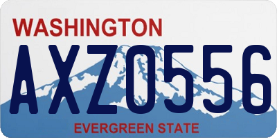 WA license plate AXZ0556