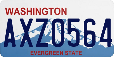 WA license plate AXZ0564
