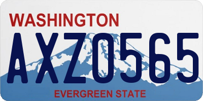 WA license plate AXZ0565