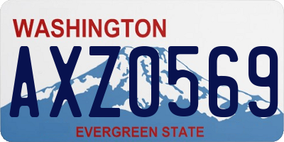 WA license plate AXZ0569