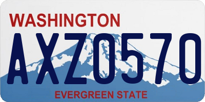 WA license plate AXZ0570