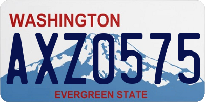 WA license plate AXZ0575
