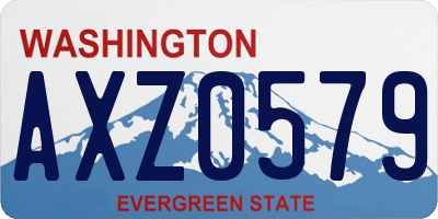 WA license plate AXZ0579