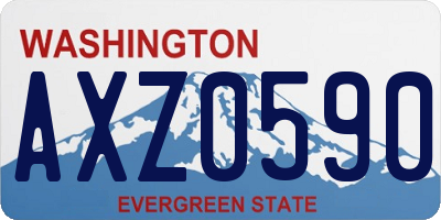 WA license plate AXZ0590
