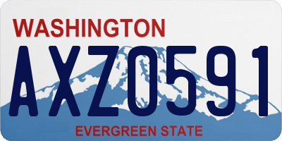 WA license plate AXZ0591