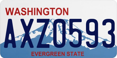WA license plate AXZ0593