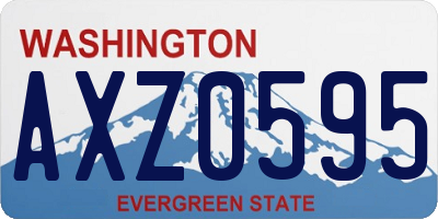 WA license plate AXZ0595