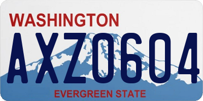 WA license plate AXZ0604
