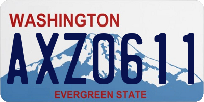 WA license plate AXZ0611