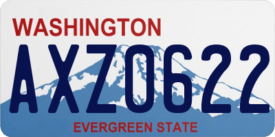 WA license plate AXZ0622