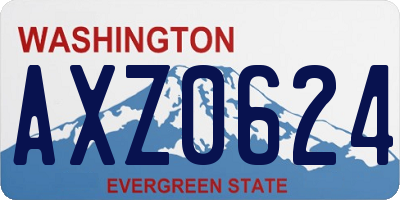 WA license plate AXZ0624