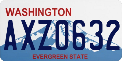 WA license plate AXZ0632