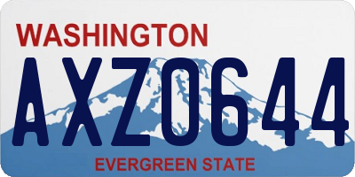 WA license plate AXZ0644