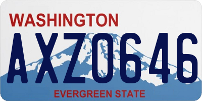 WA license plate AXZ0646