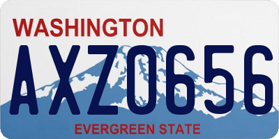 WA license plate AXZ0656