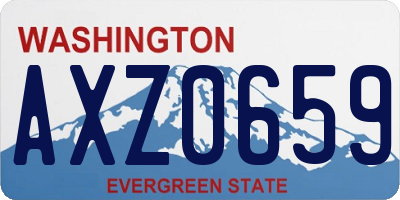 WA license plate AXZ0659