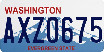 WA license plate AXZ0675