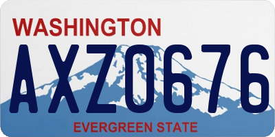WA license plate AXZ0676